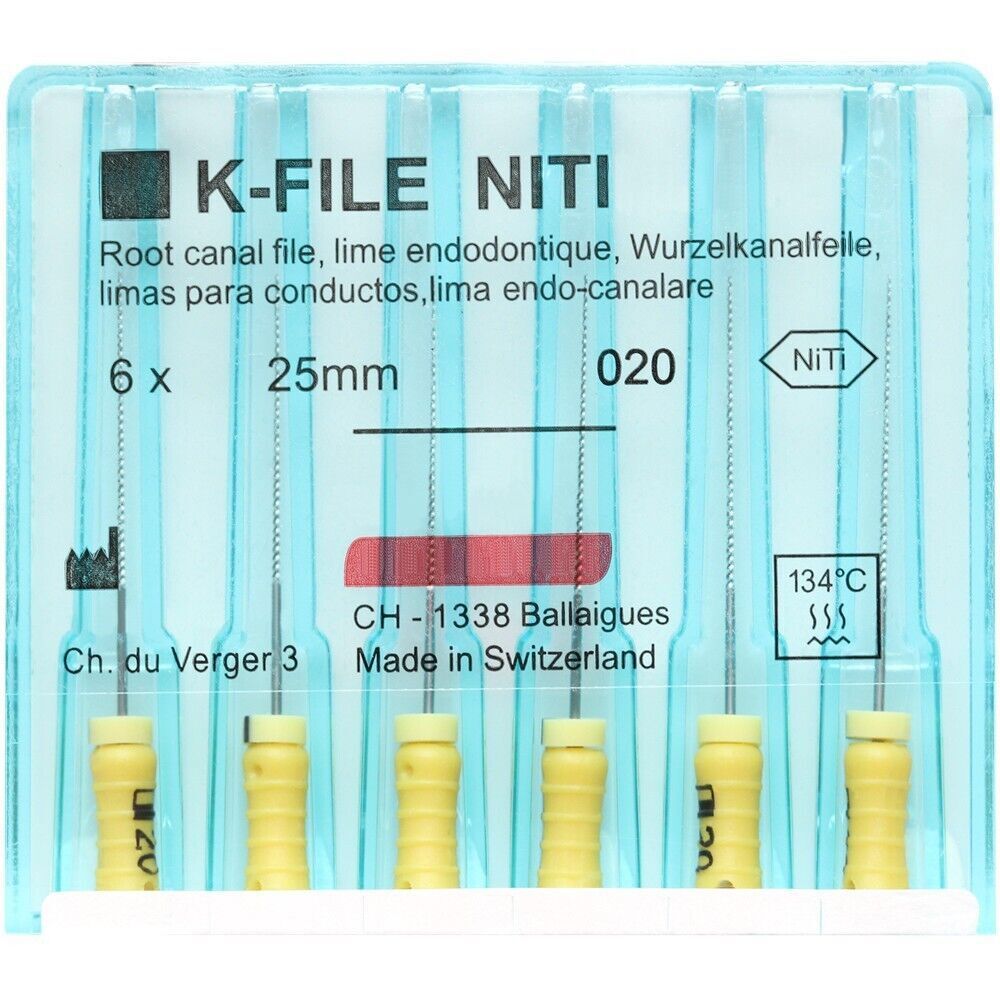 10 Packs 21/25/31mm Dental K-FILE NITIFLEX NiTi Flexible Endo Root Canal K Files
