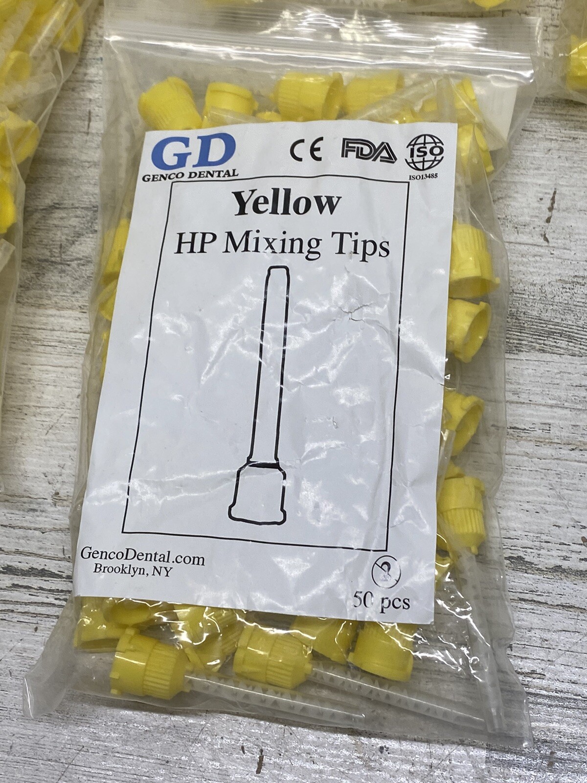 Dental Yellow HP Mixing Tips Genco Type 293 x 4.2mm Light Body 293pc Set