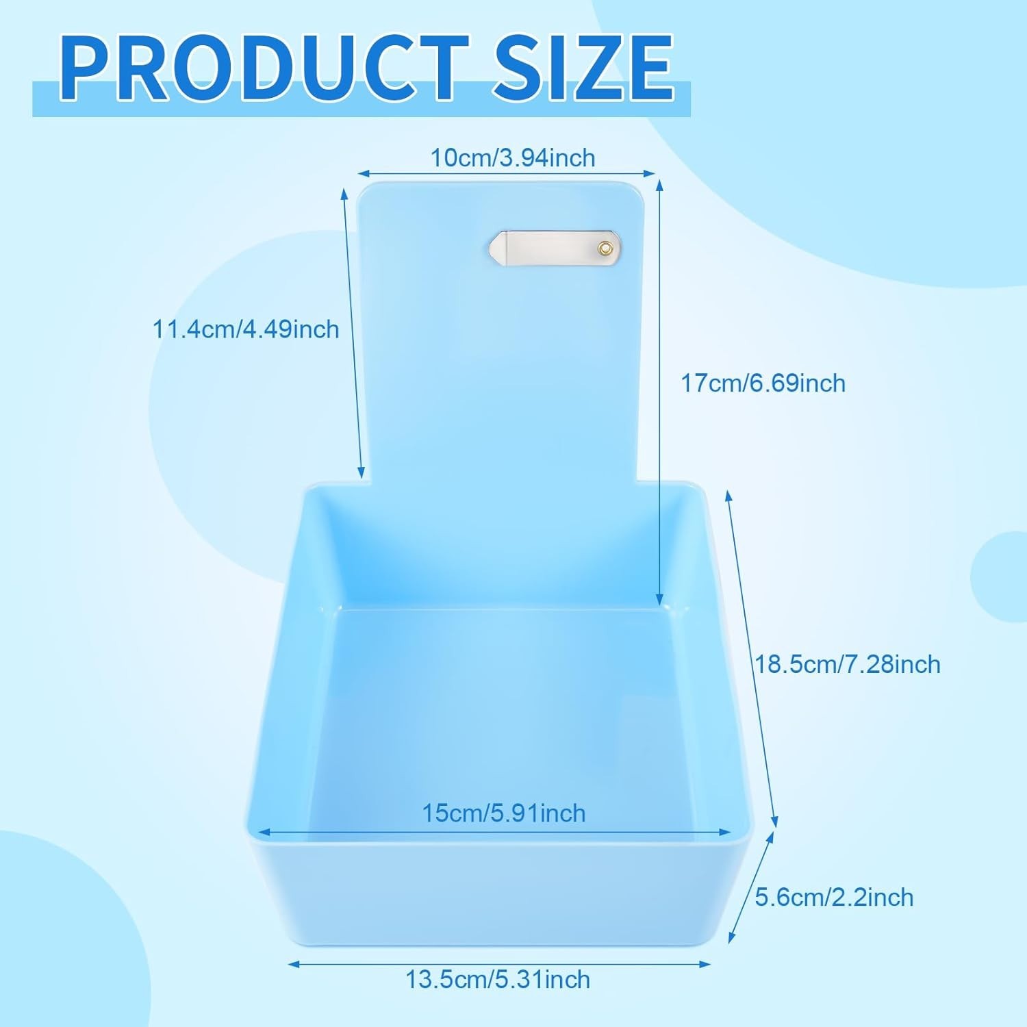 12 Pack Dental Working Lab Pan, Dental Lab Work Case, Medium Plastic Pans (Blue)