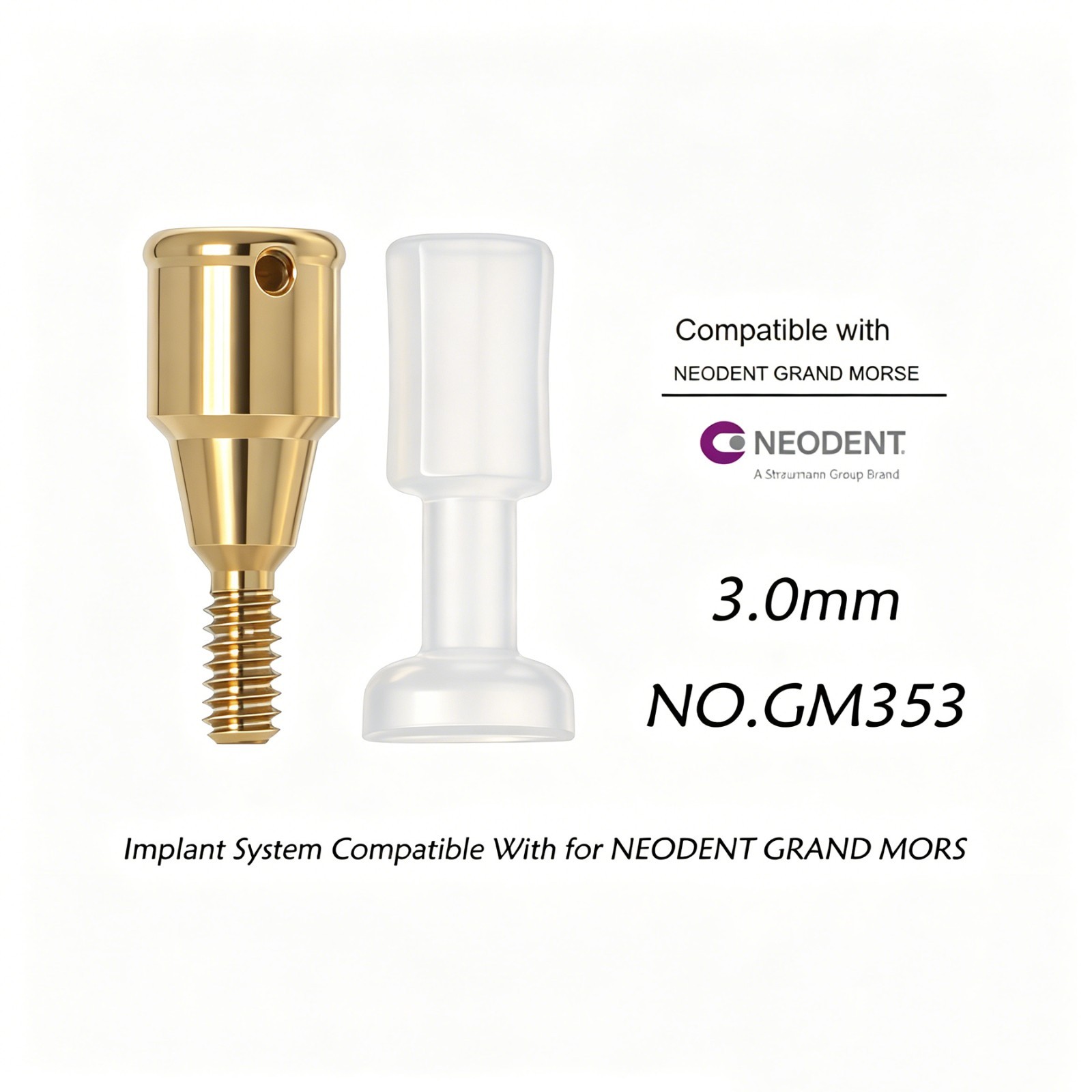 Neodent GM Overdenture Abutment Removable Anchor for NEODENT GRAND MORSE 1-6mm G