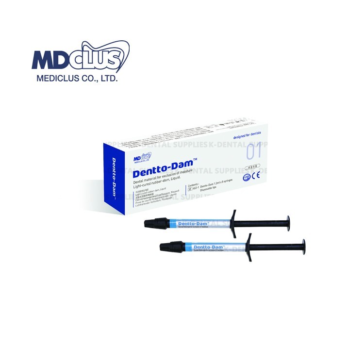 Mediclus Dentto Dam Light-Cured – Liquid Dam for Dental Moisture Exclusion
