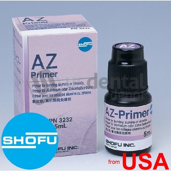 SHOFU AZ Zirconia Primer Restorations 5ml on bottle – one apllication sel 112020
