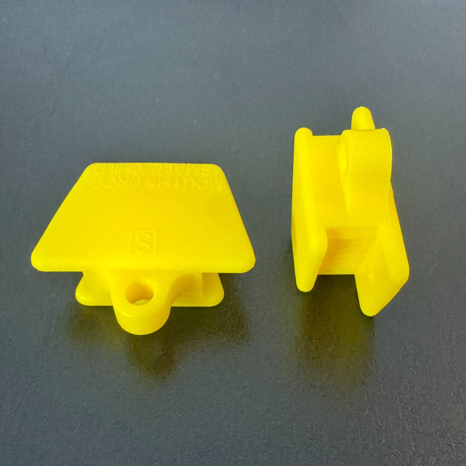 Silicone Mouth Props Bite Blocks 2 pcs Small Yellow Child Dental Tat Piercing
