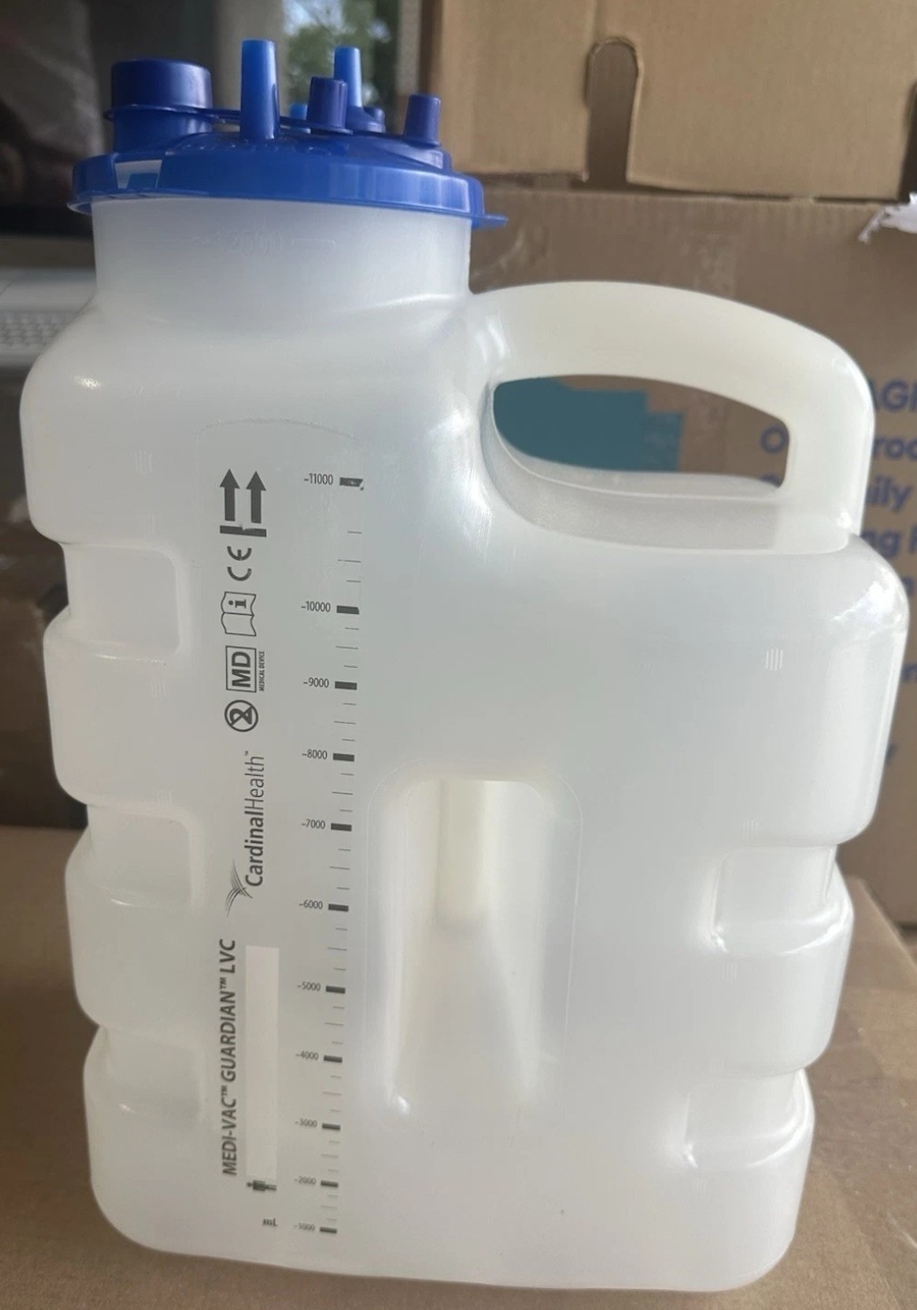 CARDINAL HEALTH LVC SUCTION CANISTER MEDI-VAC GUARDIAN 12 LTR 65651-120 Cs Of 4