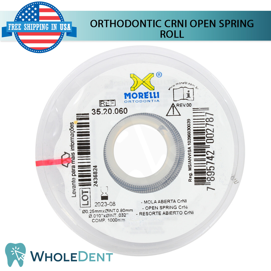Orthodontic Dental CrNi Open Coil Spring Roll Stainless Steel 100cm .010″x.032