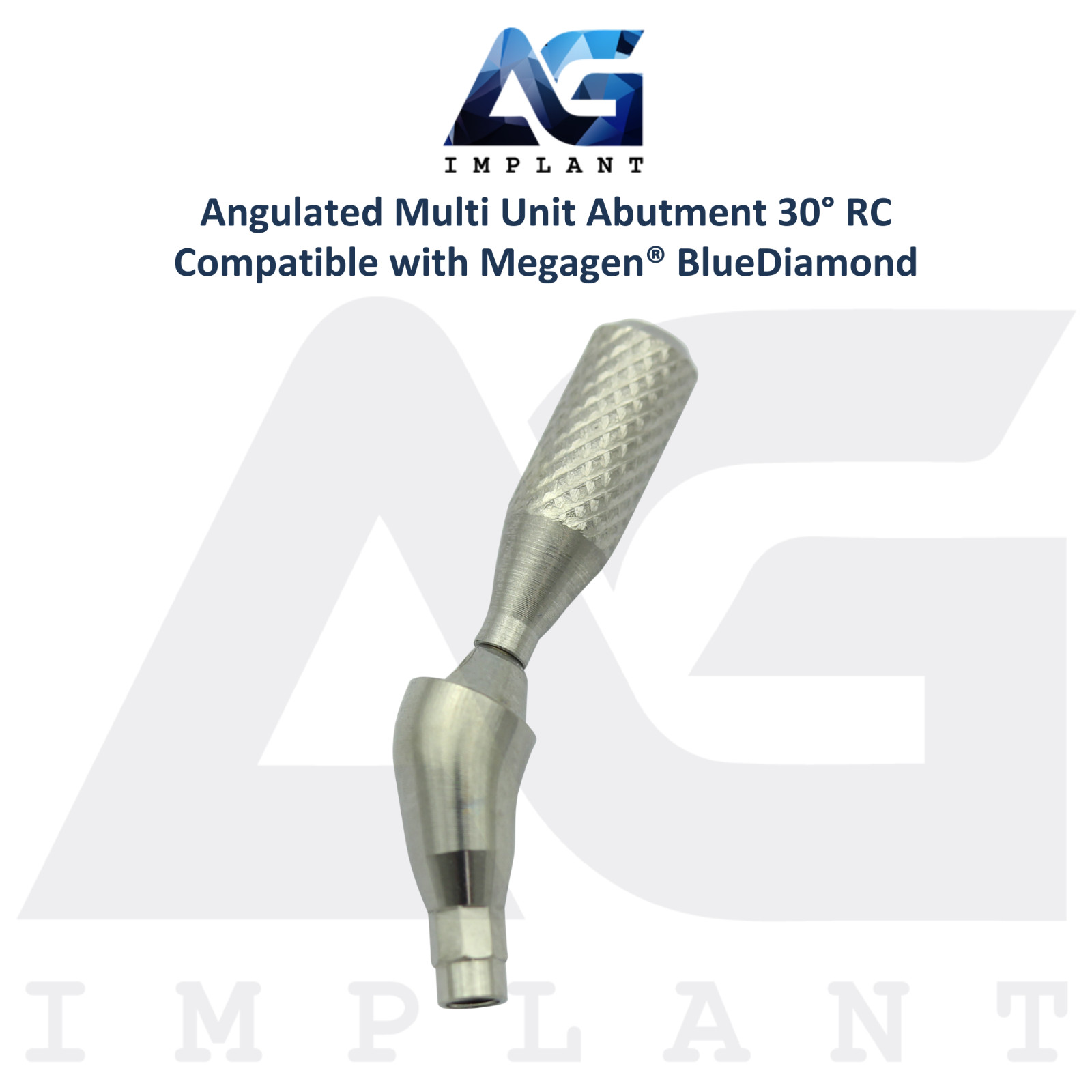 10 Angled 30° Multi Unit Prosthetic RC Int Hex Megagen® BlueDiamond Compatible