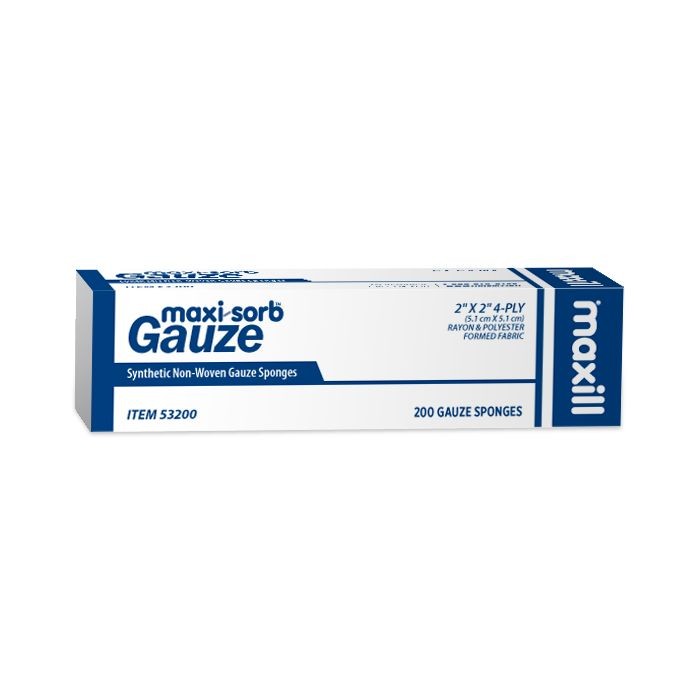 maxill Non-Woven 4 ply Gauze Sponges – Case of 4000*