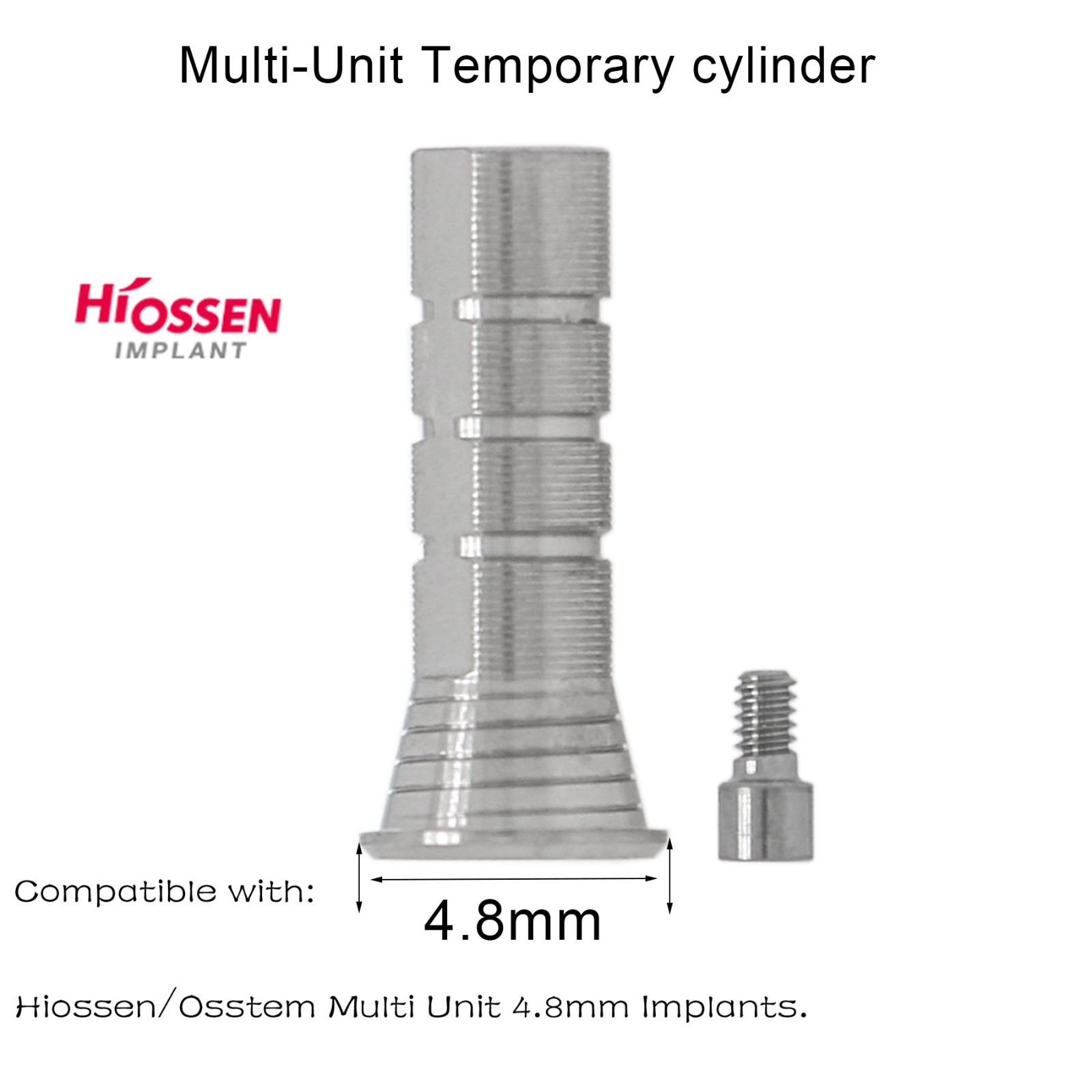 Multi-Unit Temporary cylinder conical abutment fits Hiossen/Nobel/Adin/Straumann
