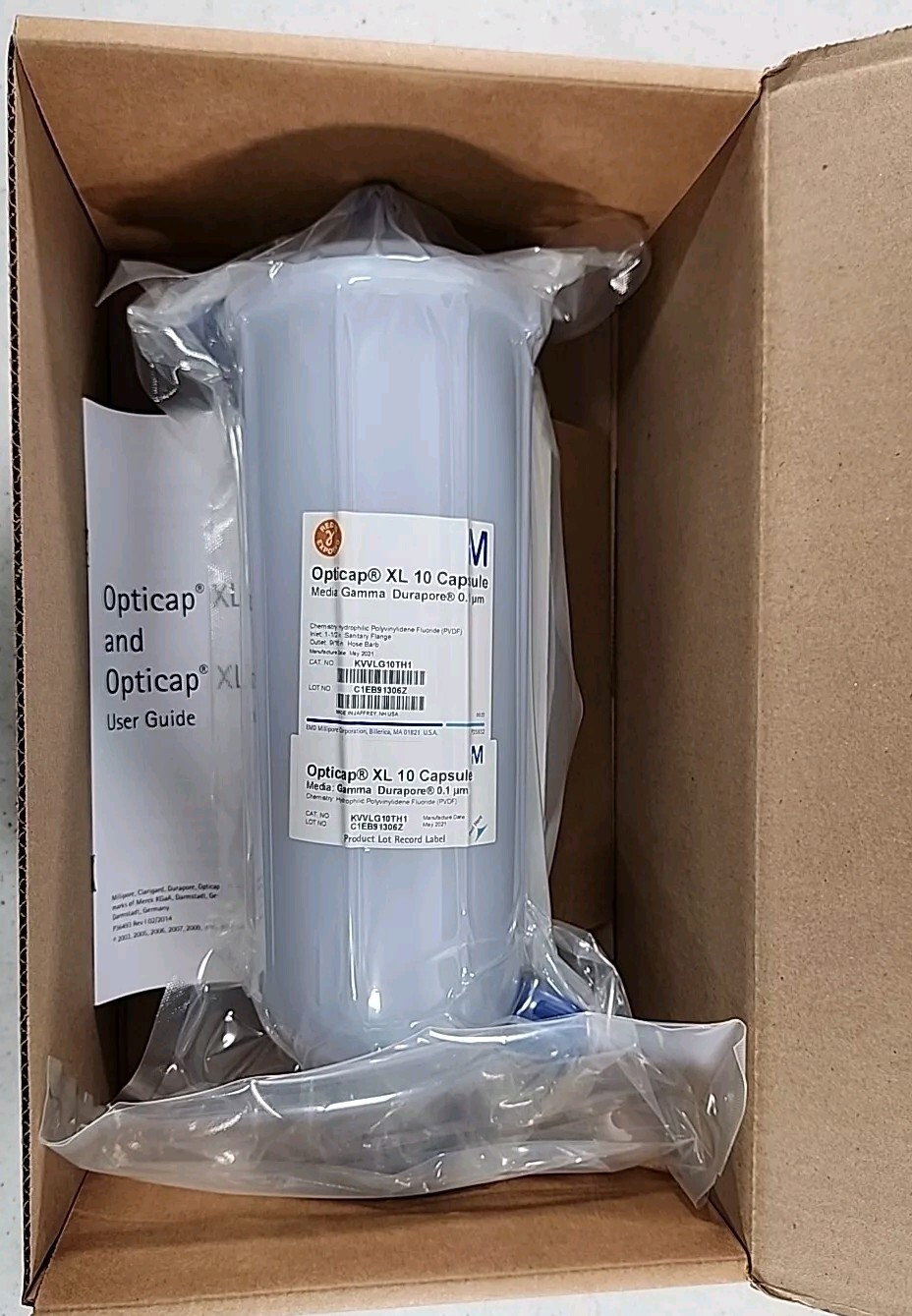 MILLIPORE Capsule Filter Opticap XL 10 Gamma Durapore 0.1 µm 1-1/2″ KVVLG10TH1