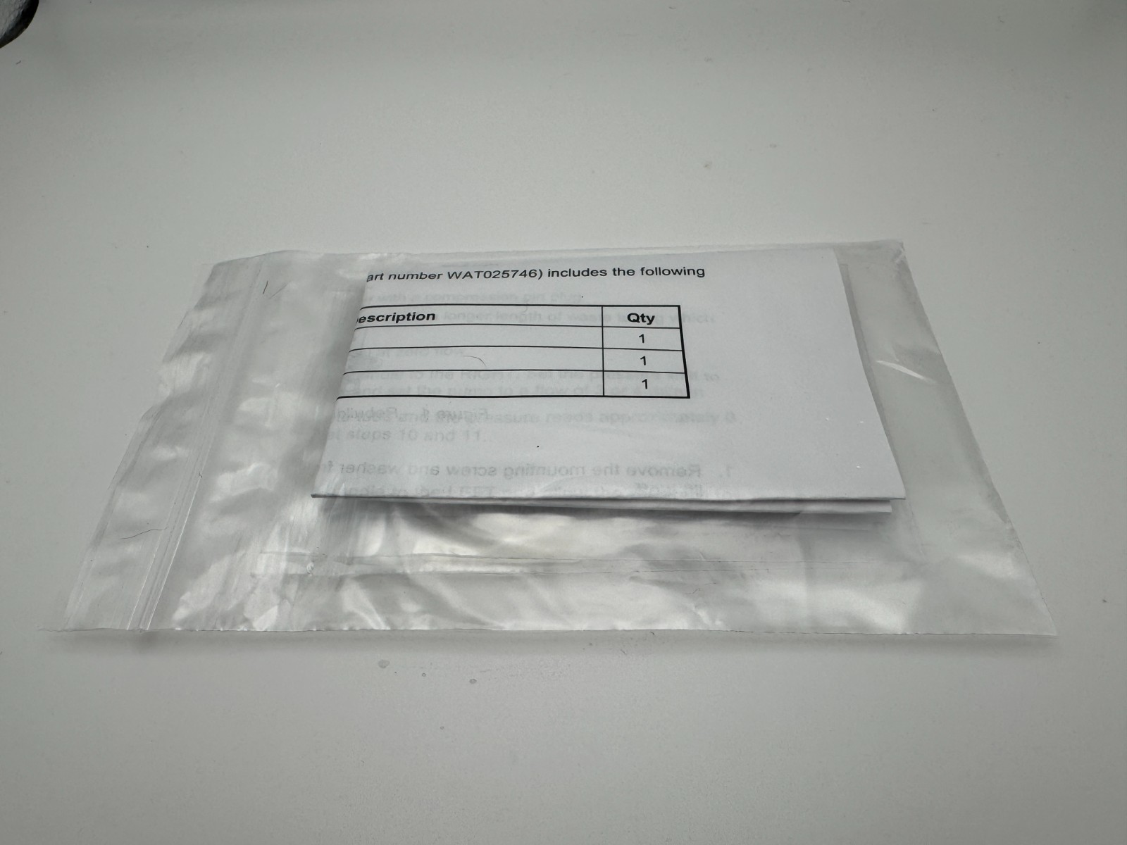 Waters Kit Ref Valve Rebuild Kit HPLC Part Number WAT025746