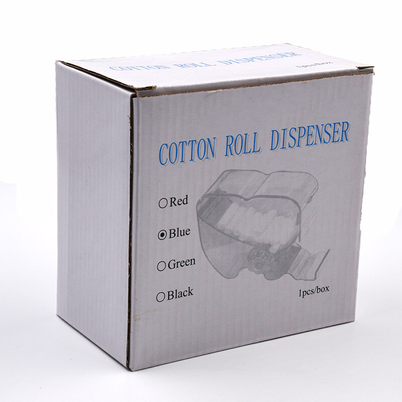 Dental Plastic Blue High Quality Cotton Roll Press Type Dispenser Equipment Case