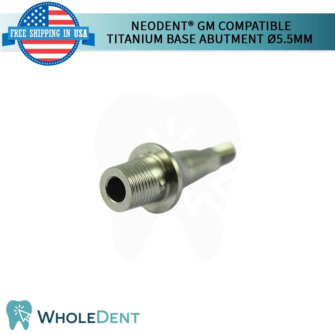 5X Titanium Base Dental Prosthetic Compatible with Neodent® GM Ø5.5mm Lab