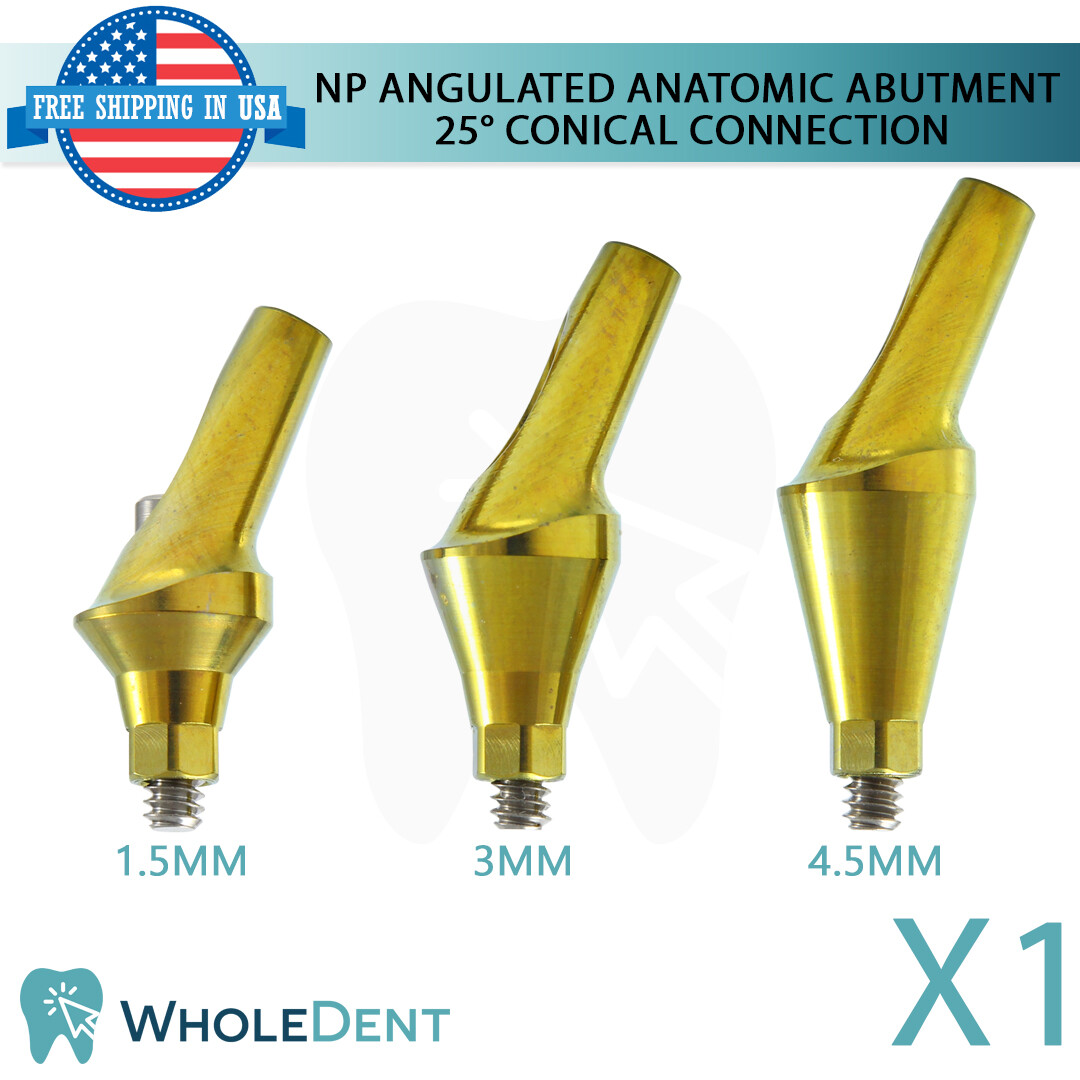 X1 NP Conical Connection Angulated Anatomic Abutment 25° Dental Ø5.0mm