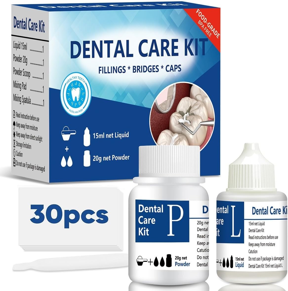 Effective Temporary Tooth Repair Kit – Zinc Oxide for Affordable Smiles – 2PCS