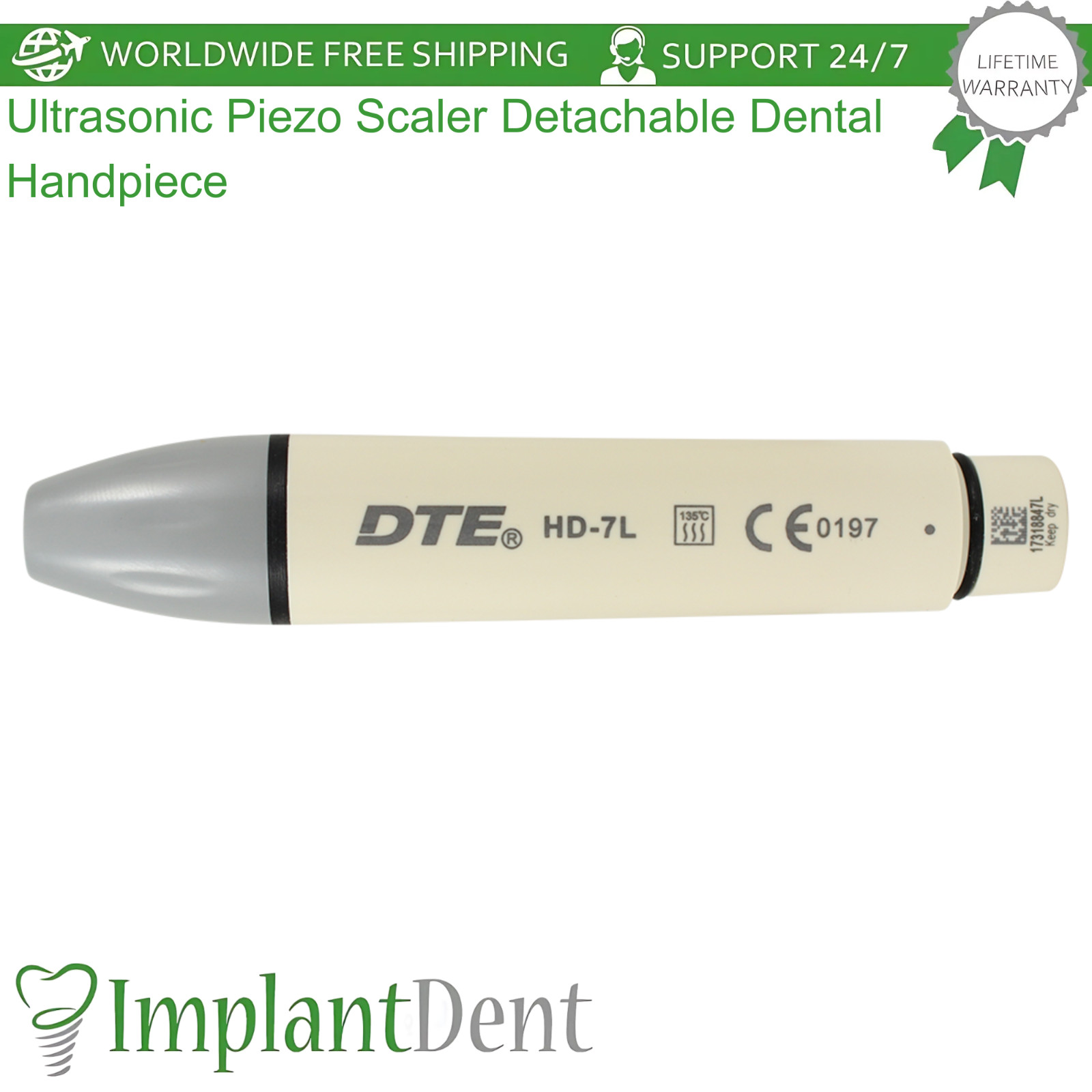 Ultrasonic Piezo Scaler Detachable Dental Tool Handpiece Piezoelectric Type