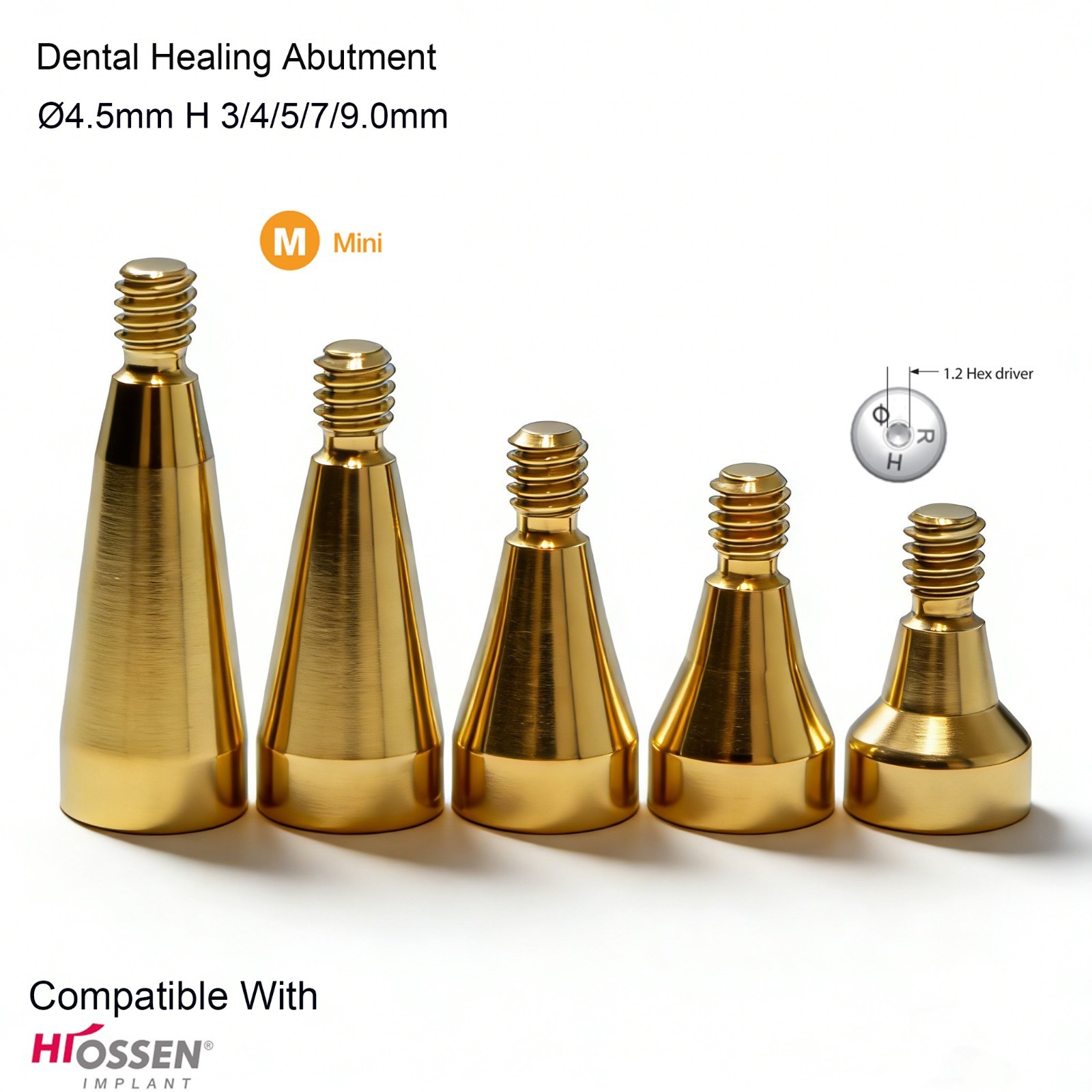 Hiossen ET Mini Implant Zest Locator Healing Abutment Transfer straight parts
