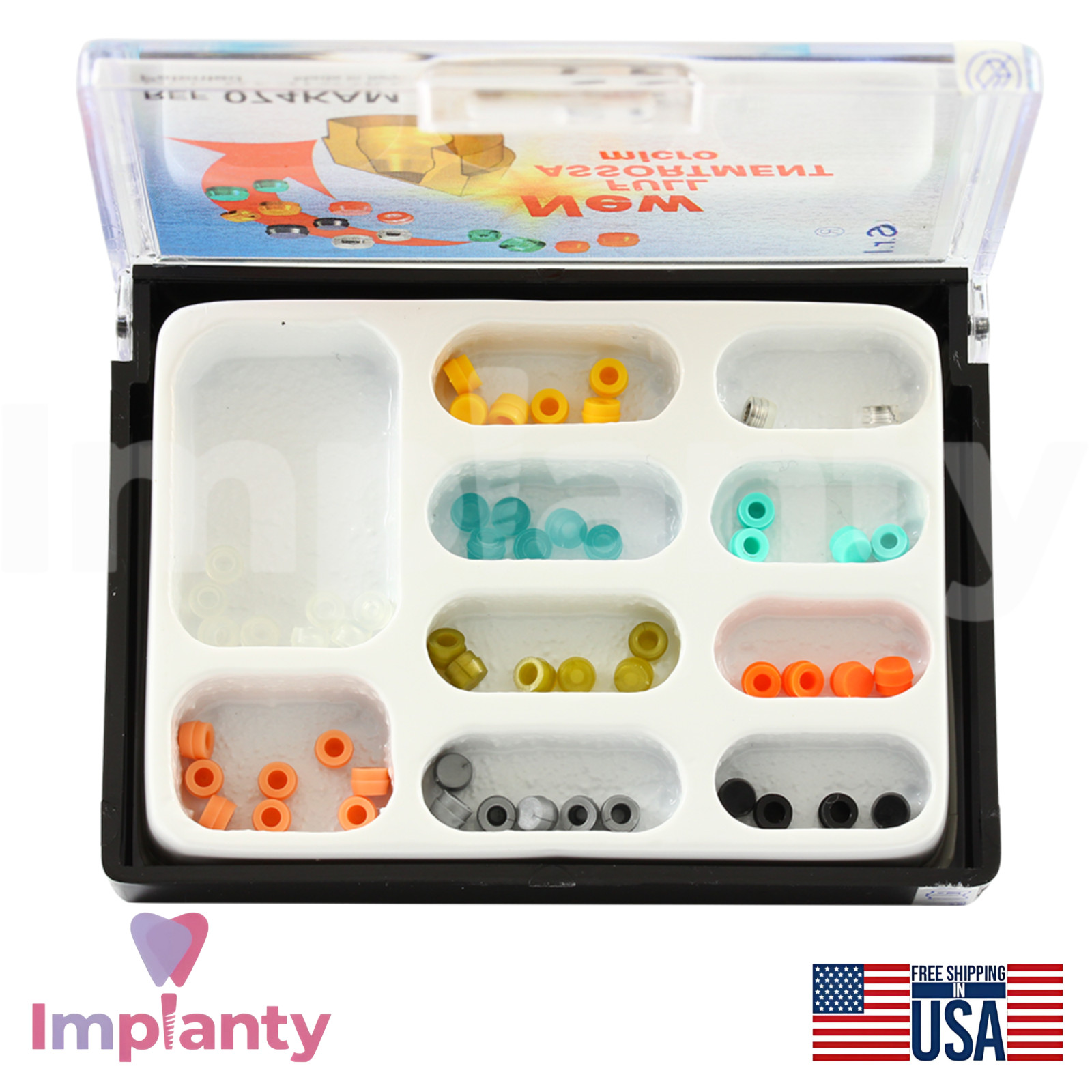 Full Ball Attachment Micro Silicone Dental Caps Overdenture Dentistry Lab Kit
