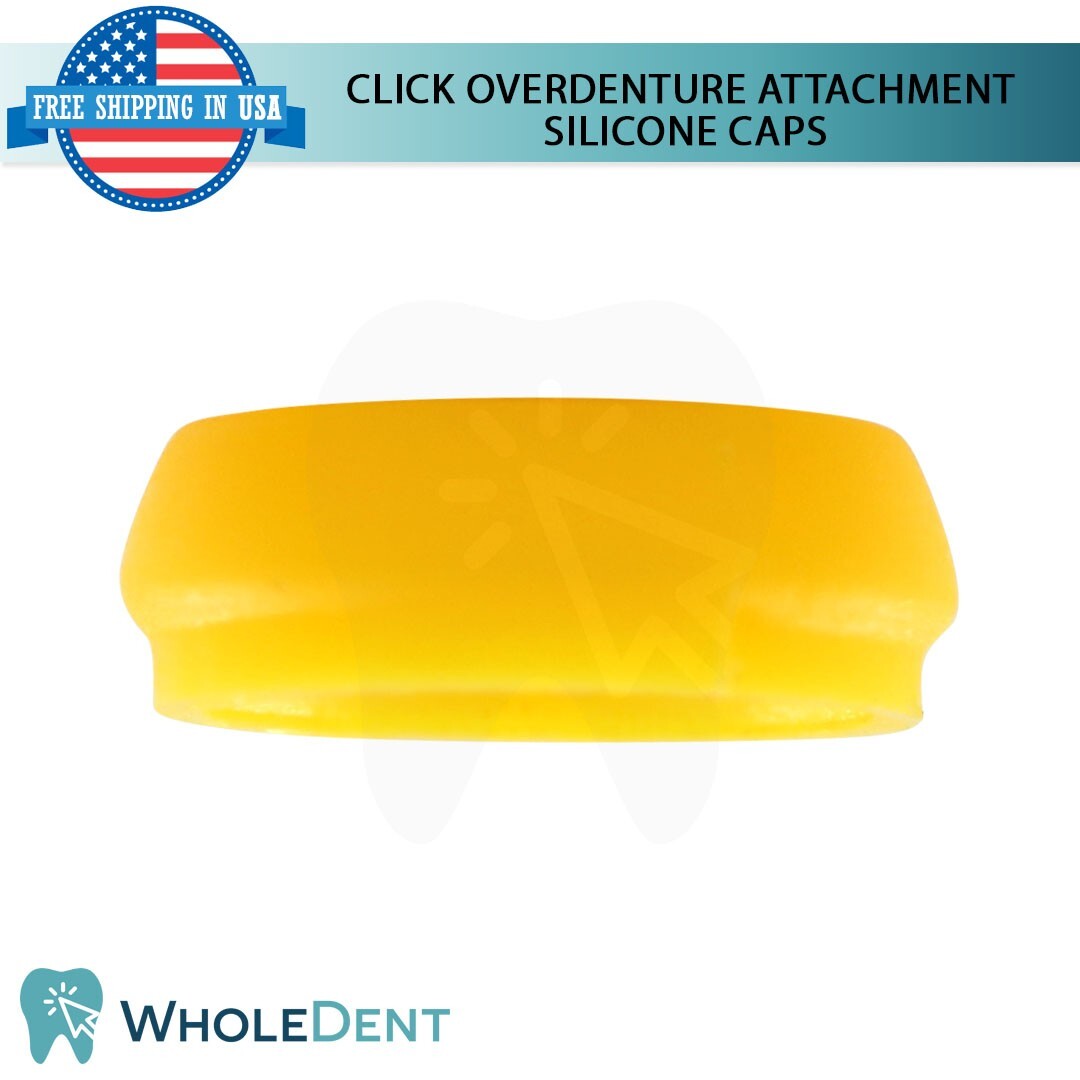 10x Extra Soft Silicone Cap Click Overdenture Attachment Abutment Dental