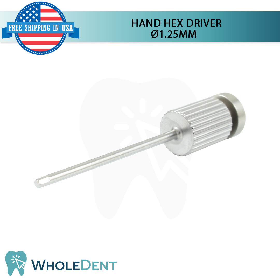 Hand Hex Driver 1.25mm For Dentists Dental Im plant Drivers Internal 30mm