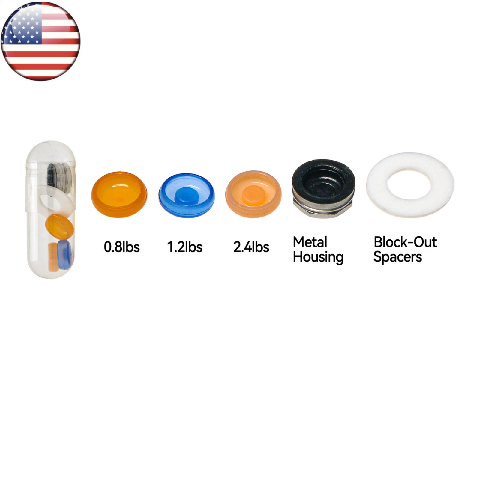 5Set Dental Universal Retention Inserts For Zest Locator Overdenture Male Caps