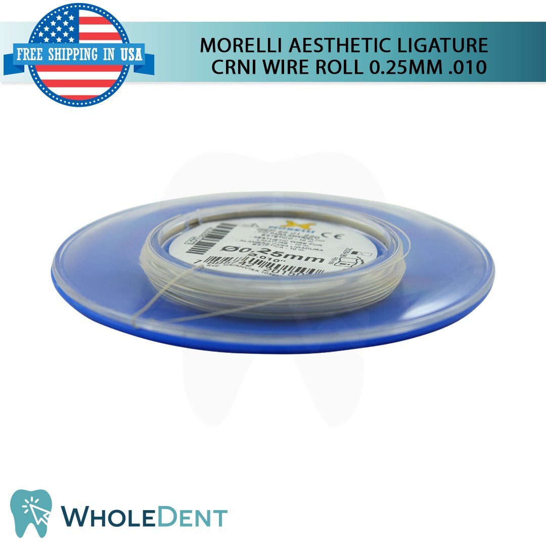 Orthodontic Dental CrNi Aesthetic Ligature Round Wire Roll .25mm /.010″ L 10m