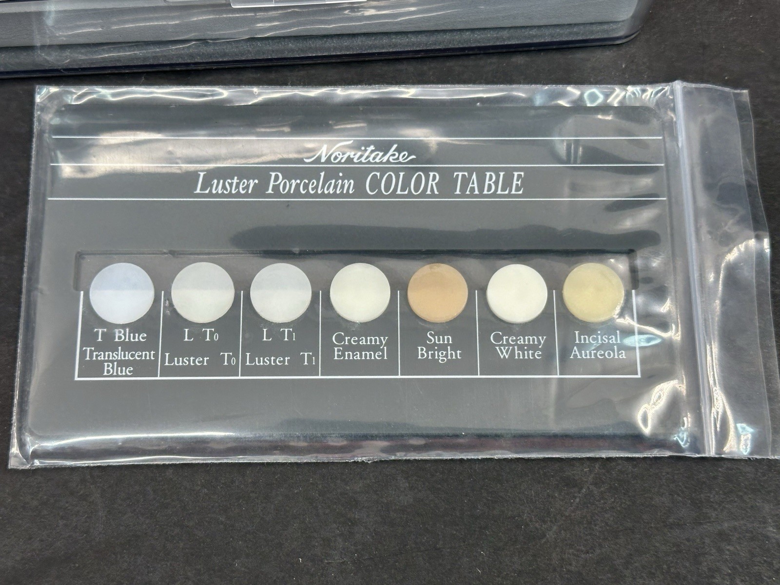 Noritake EX-3 Super Porcelain Powder Luster Metal Powder 7 Jar Case Set (2 open)