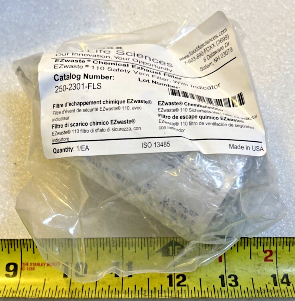Foxx Life Science EZwaste 110 Safety Vent Filter with Indicator 250-2301-FLS