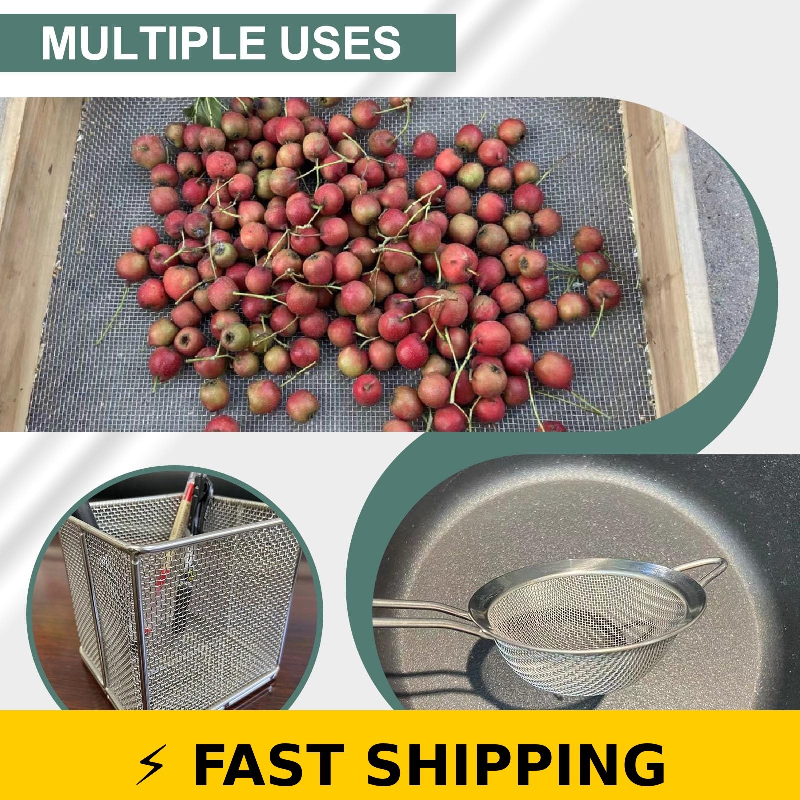 CHAYUFUN 304 Stainless Steel Wire Mesh Screen 15.7 x 59 Inches