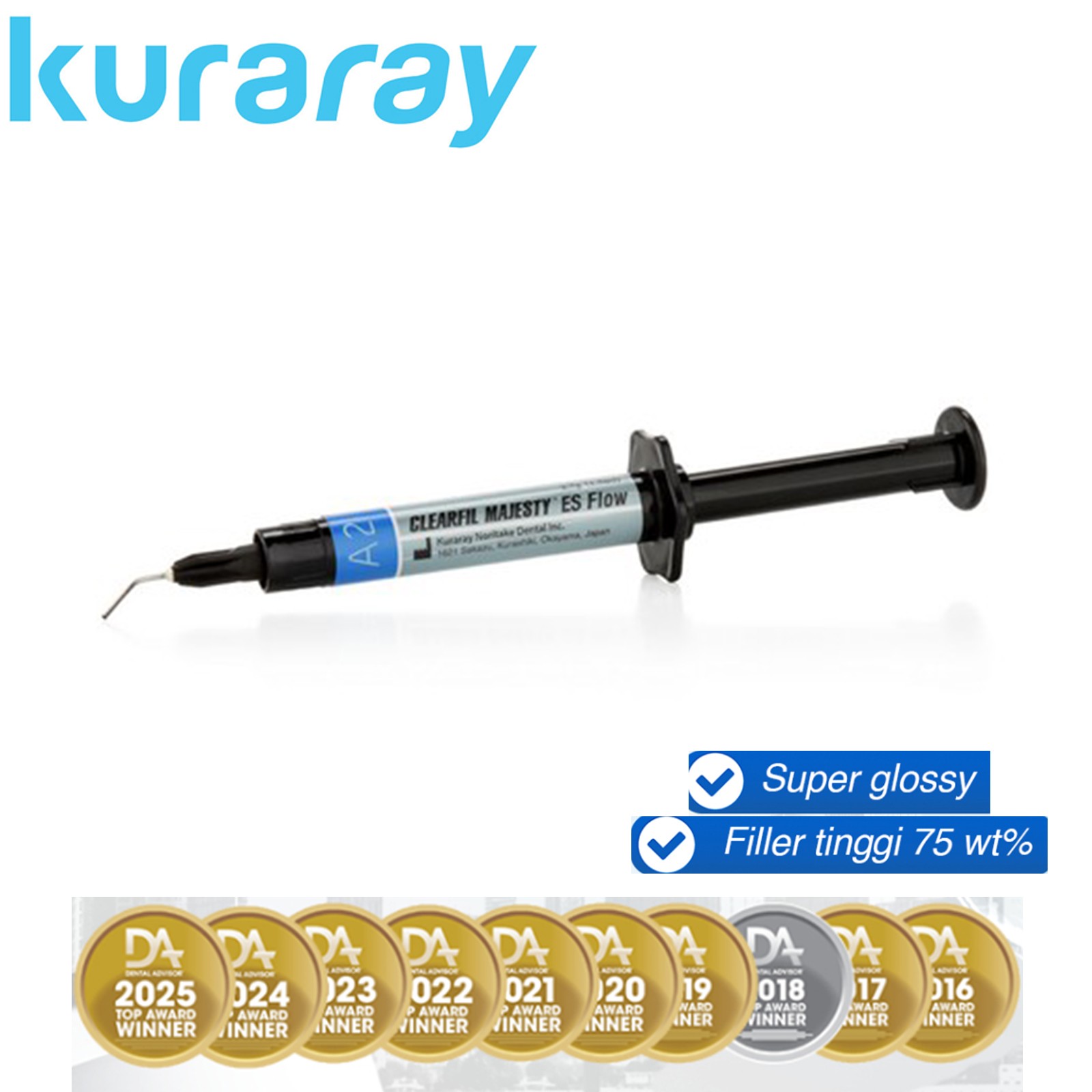 Original Kuraray Clearfil Light Cure Composites ES Flow LV2 A2-A3.5