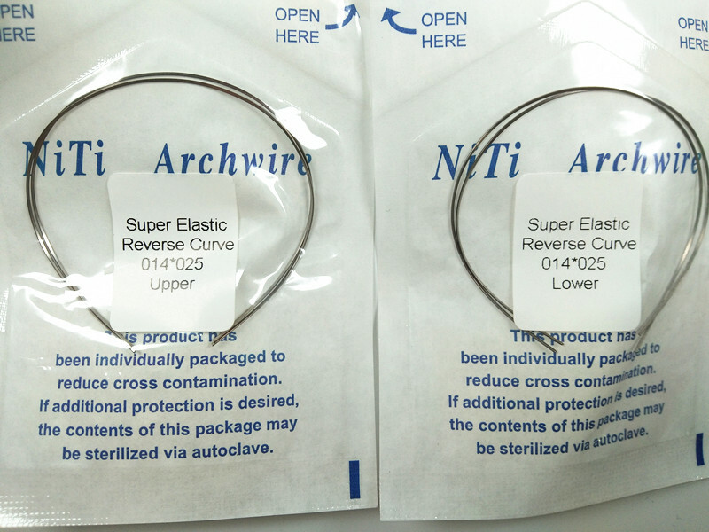 Dental NITI Rectangular Reverse Curve Rectangular Arch Wires Super Elastic Wire