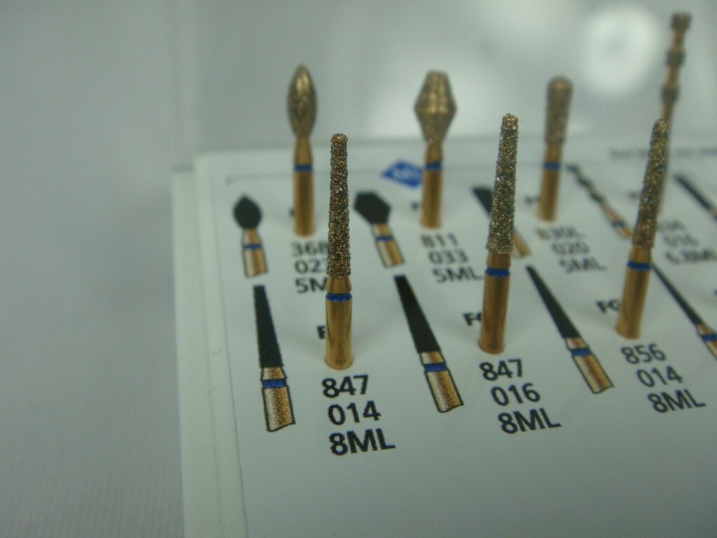 Coltene Diatech Crown & Bridge Preparation Kit of 14 Multilayered Gold Plated
