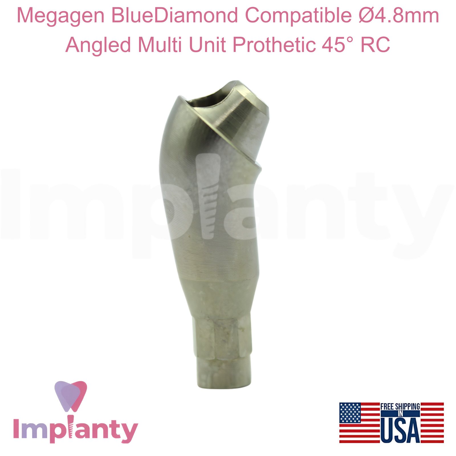 Megagen BlueDiamond Compatible Ø4.8mm Angled Multi Unit Prosthetic 45° RC