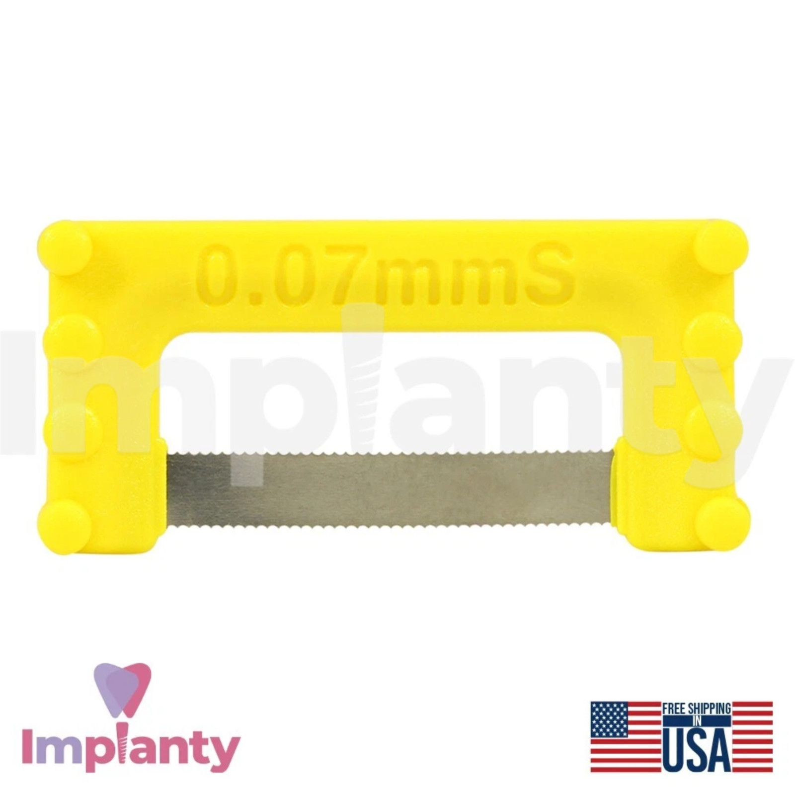 Starter Yellow IPR Dental Strips Set Extra-Fine Stainless Steel Diamond Coating