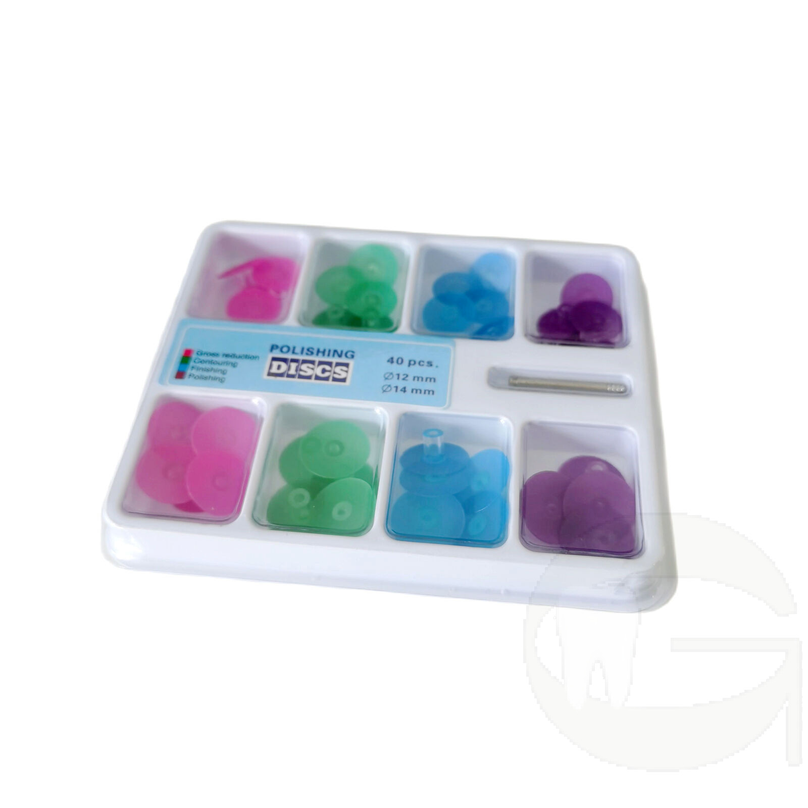Dental 40 Pcs Discs+1Pcs Mandrel Filling Material Finishing Discs Spiral Diamond