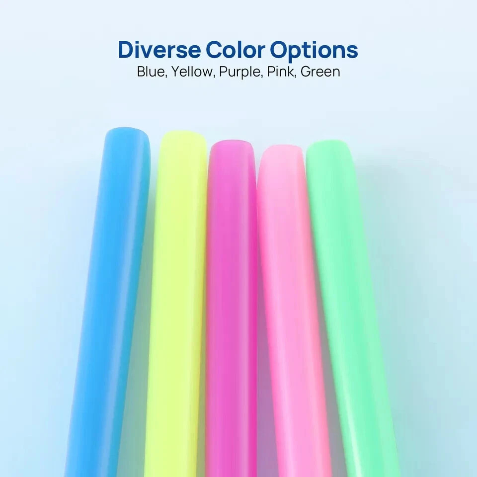 100 Pcs Dental Lab Oral HVE High Volume Evacuation Rainbow Colorful Suction Tips