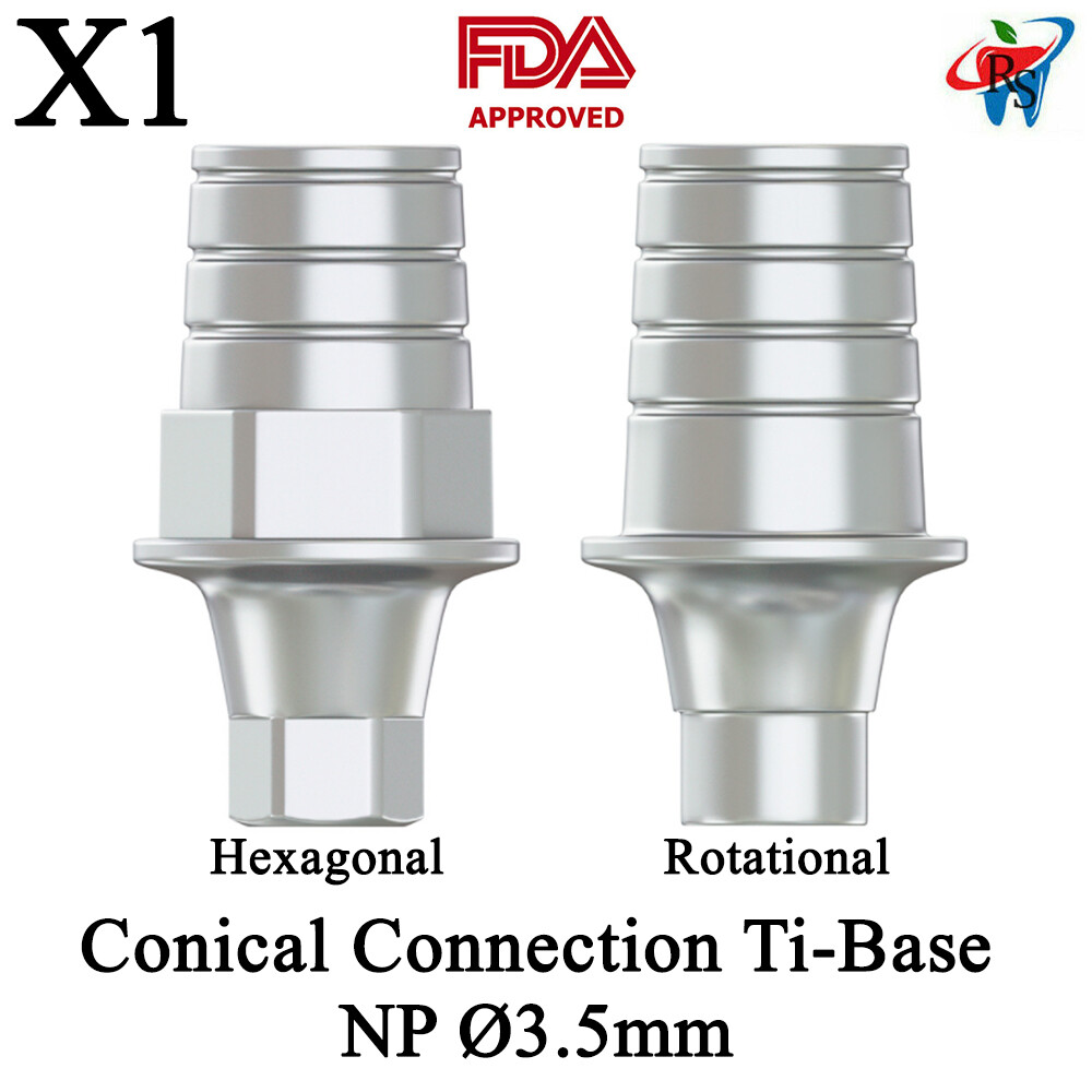 1pcs DSl Dental Ti-Base Abutment CAD/CAM Titatium Conical Connection NP Ø3.5mm