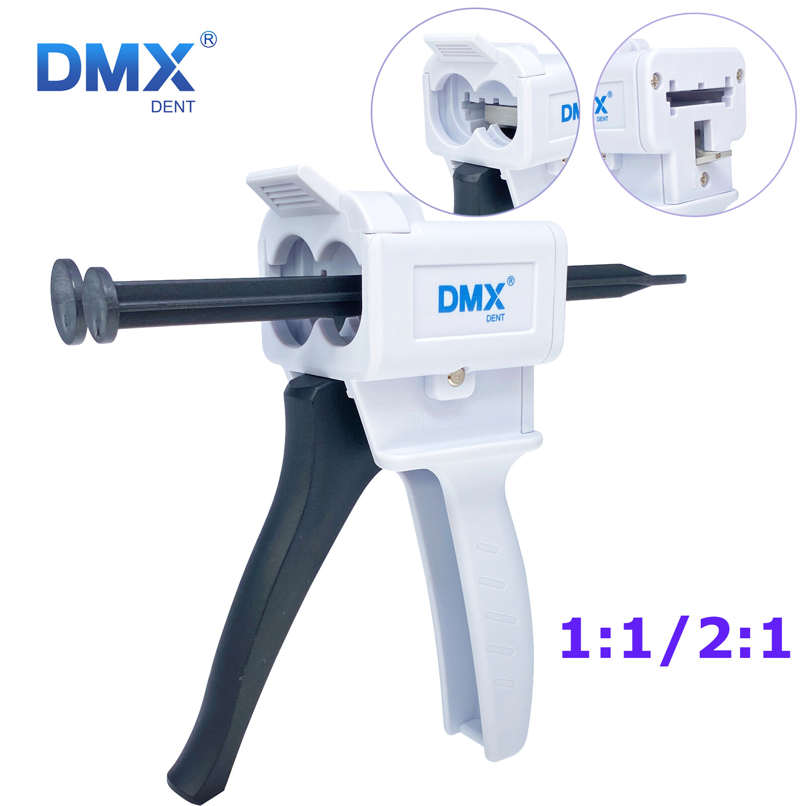 DMXDENT Impression Mixing Gun Cartridge Dispenser for VPS PVS Dental 1:1/2:1