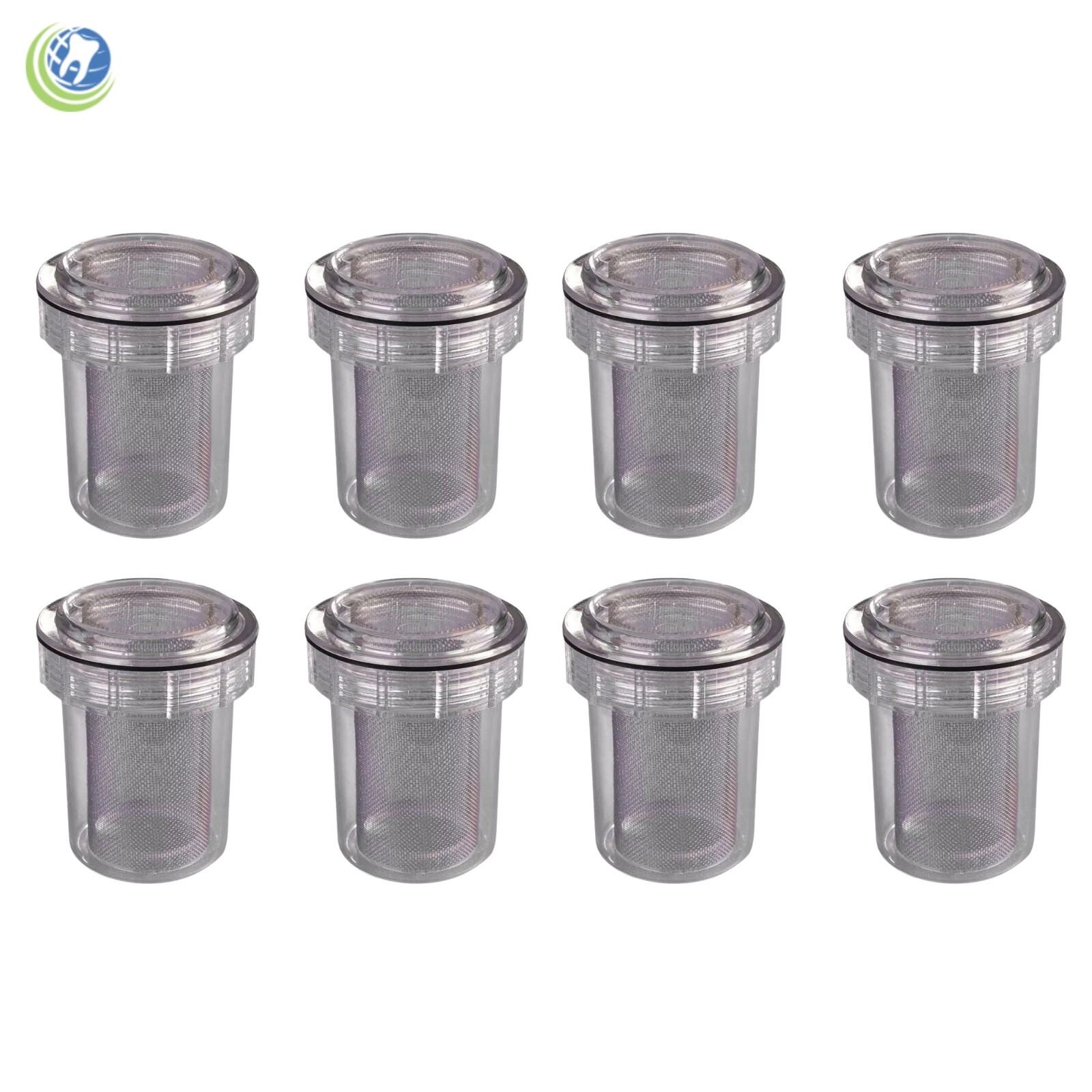 8X Dental Disposable Evacuation Canister DC8-2300 Screen-4-Vac ThinMesh Plasdent