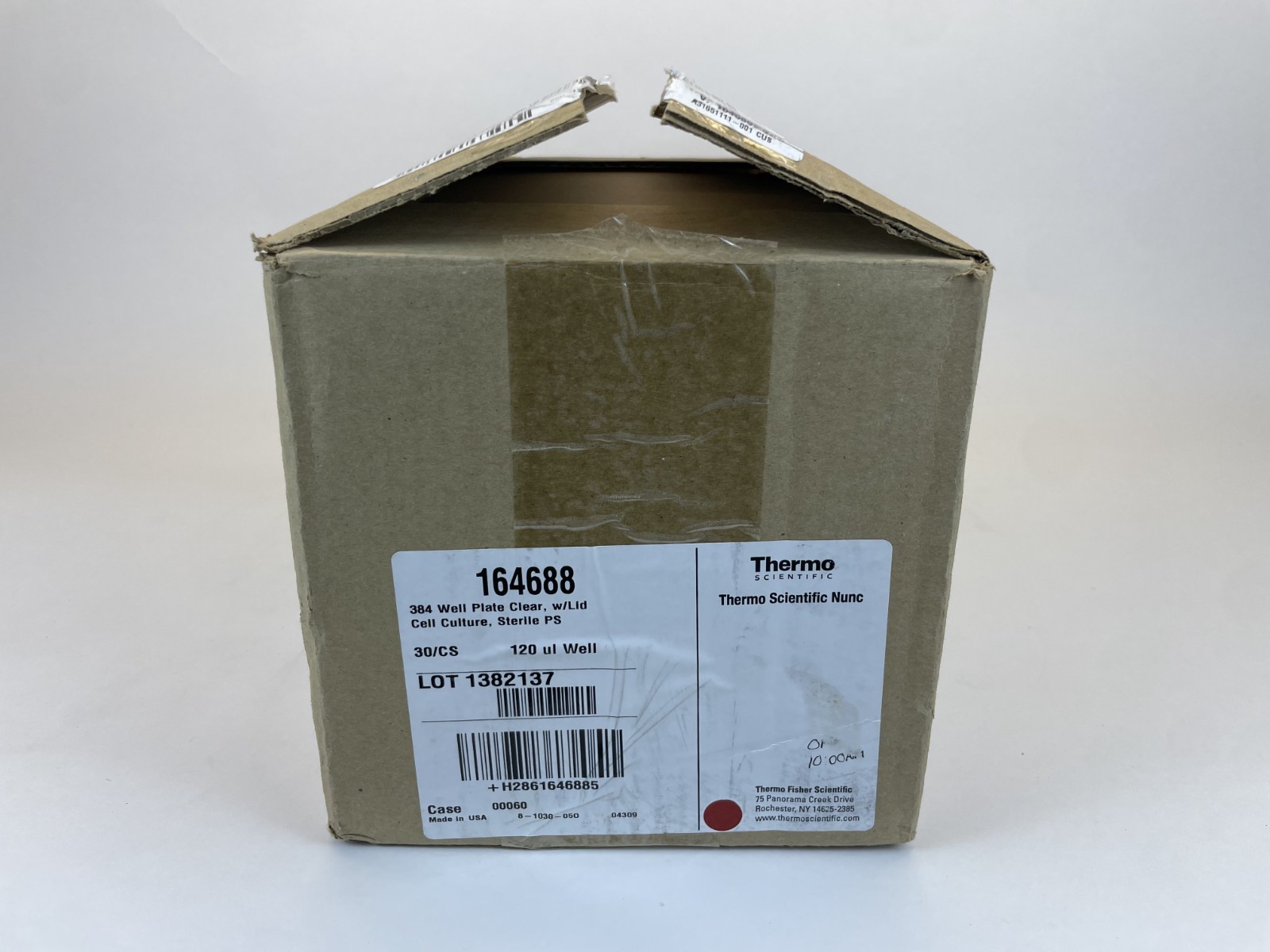 Thermo Nunc 120μL 384 TC Well Plate Clear with Lid Sterile PS 30cs 164688