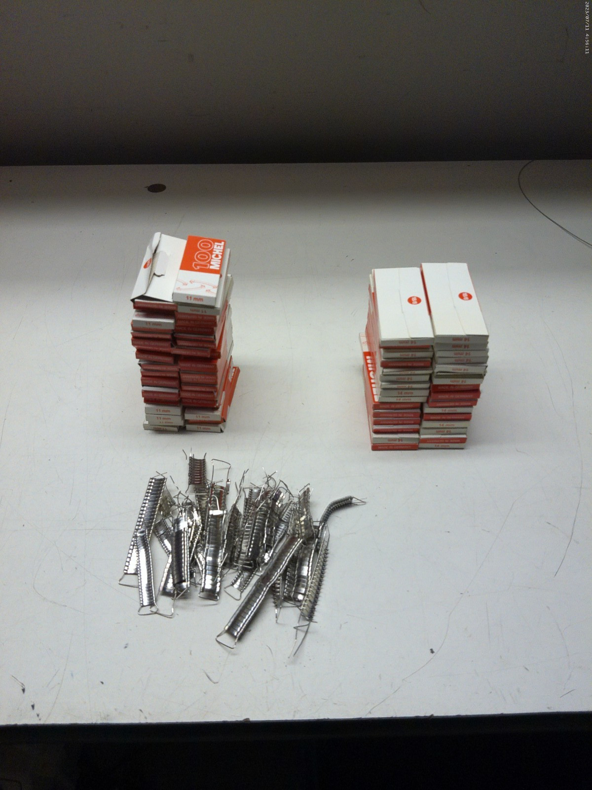 Lot Of 11mm 14mm Michel Medical S uture Wound Or Skin Clips