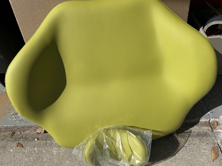 Takara Belmont Light Green Upholstery for Dental Chairs. Bed, Back, & Headpiece