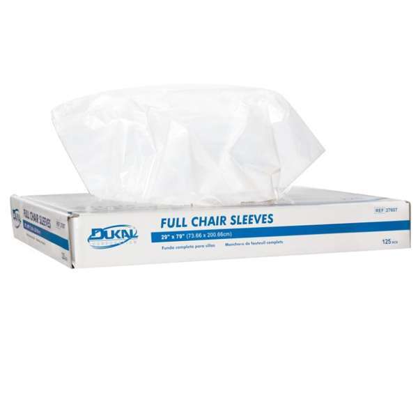 Dukal Full Chair Sleeves, 29″ x 80″, Disposable, 125/Box