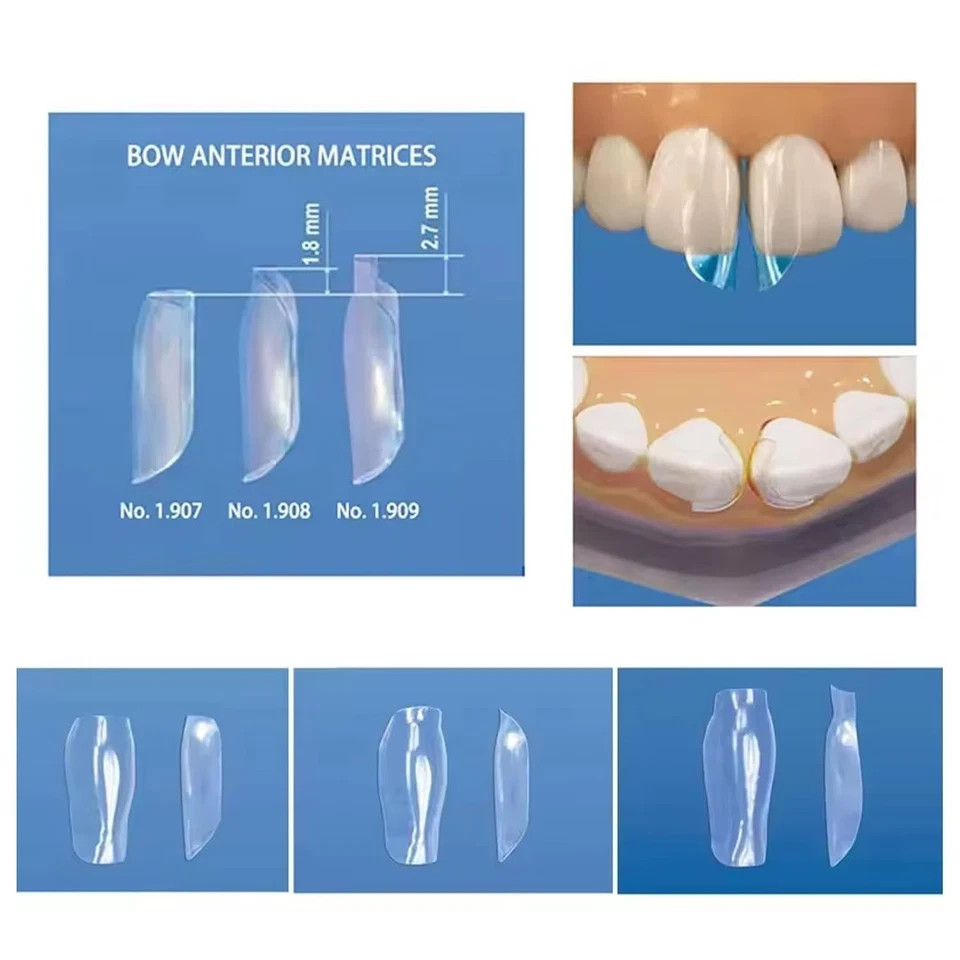 Dental TOR VM Clear Matrix Anterior Matrices Bow BT Matrices Fits Bioclear L/M/S