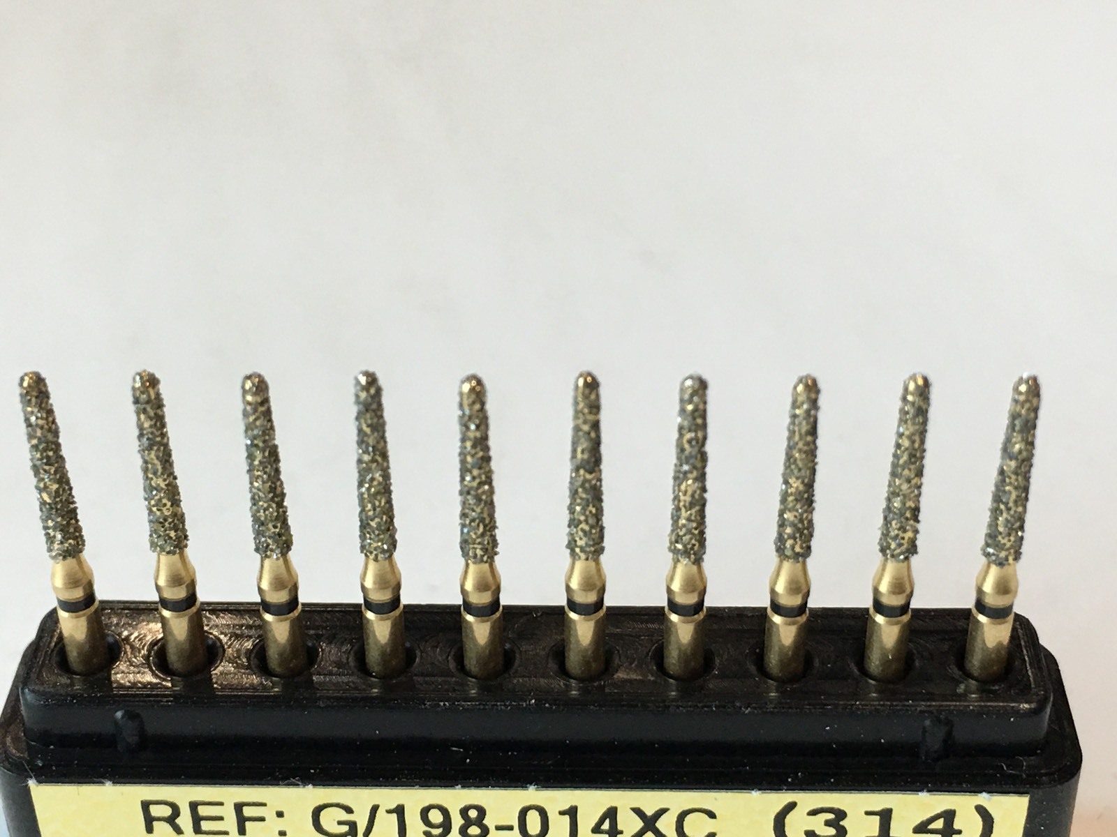 50 Diamond Burs G/198-856-014xc 1.4 mm Dia 8mm Cutting Length. Extra CourseGrit