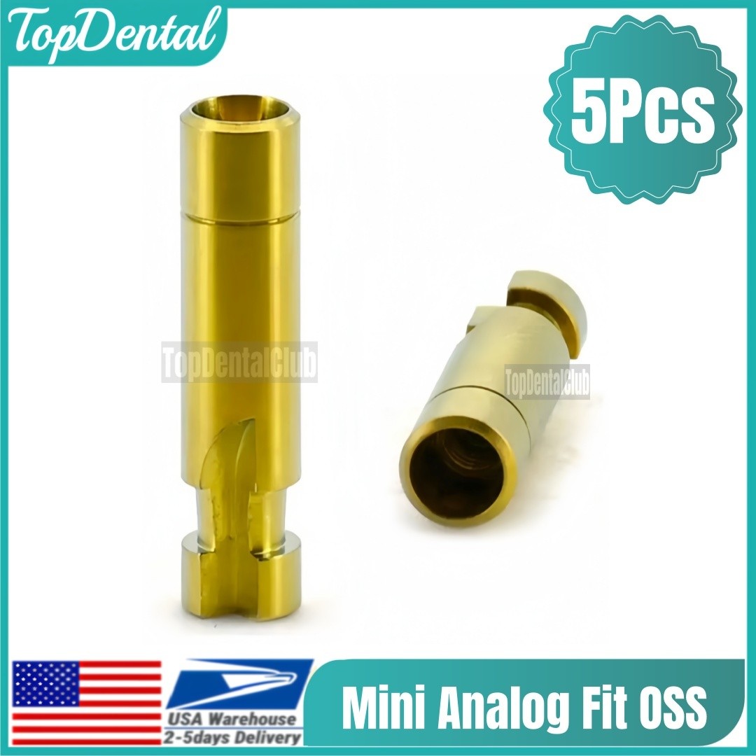 USA 5Pcs Dental Mini U-Line Fixture Lab Analog Implant Replica Fits Hiossen OSS