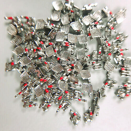 100Pieces Dental Orthodontic Bracket Metal In Bulk Mini Roth 022 345 Hooks