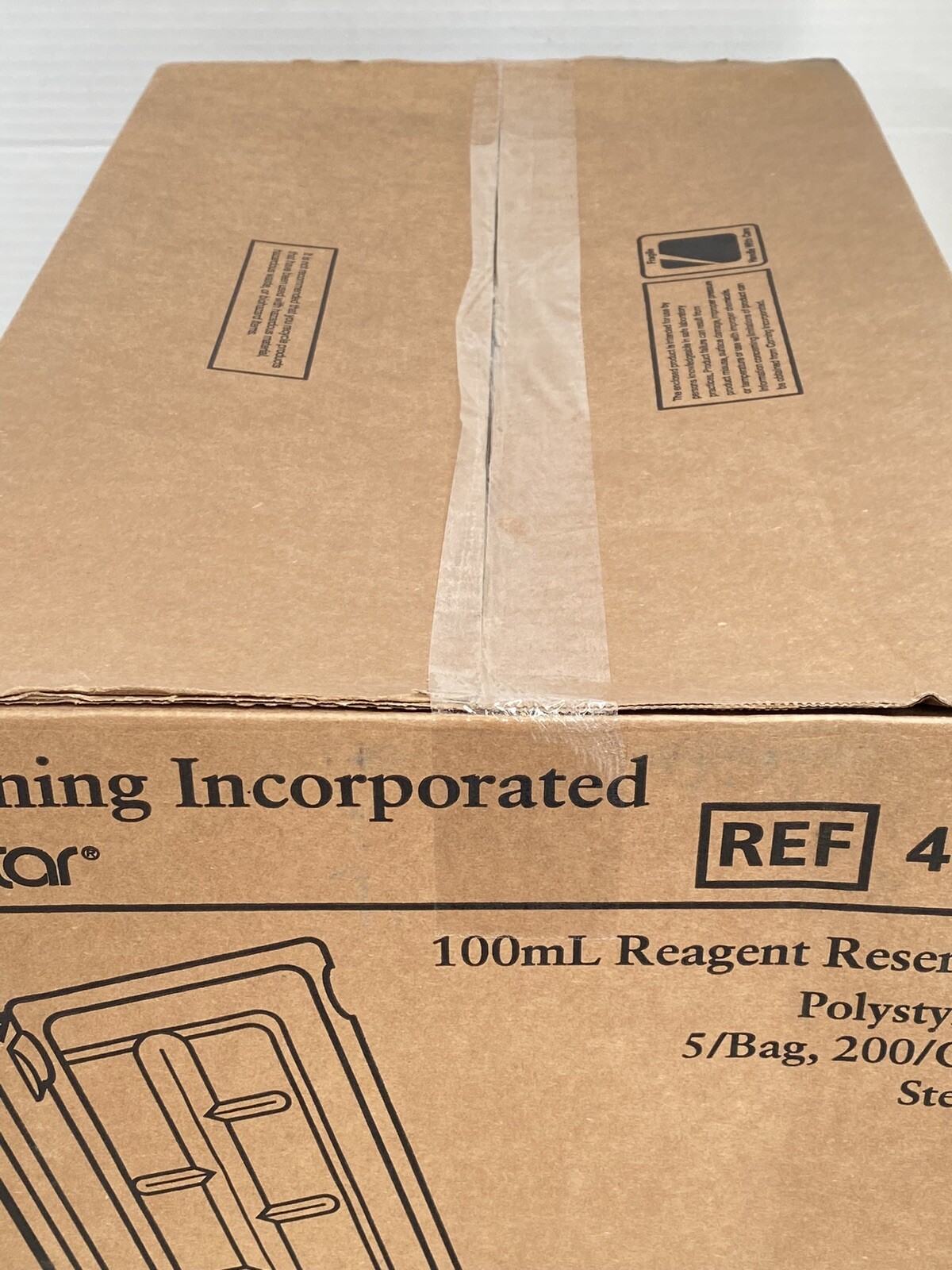 200 new Costar 4872 100ml Reagent Reservoir Polystyrene, Sterile 5/Bag, 200/case
