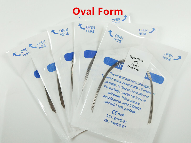 10Packs Dental Ortho Arch Wires Round Super Elastic Niti Oval Form 12-20 U/L