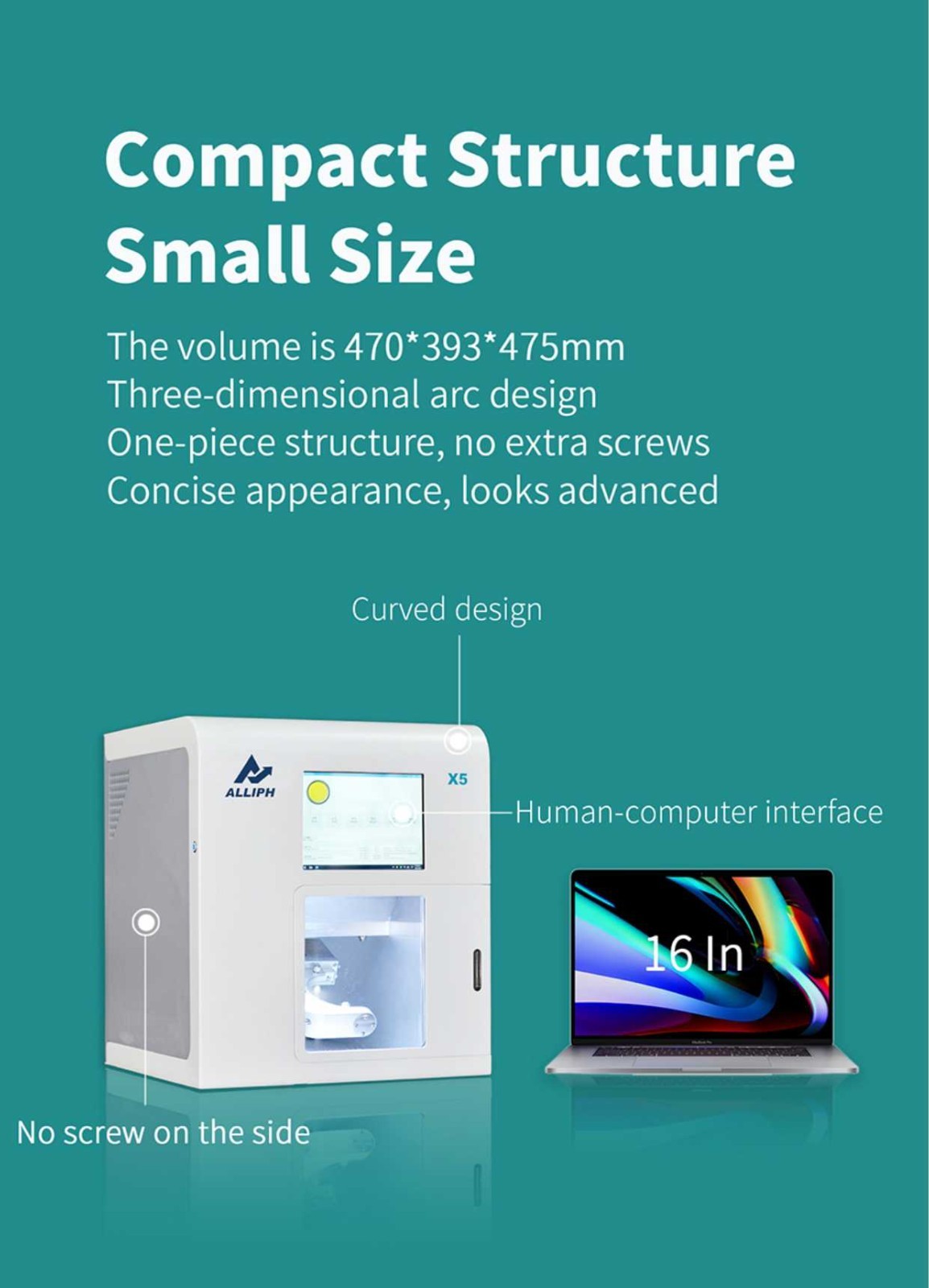 Dental Lab Equipment Dental Cad Cam 5 Axis Dental Milling Machine Dry Zirconia