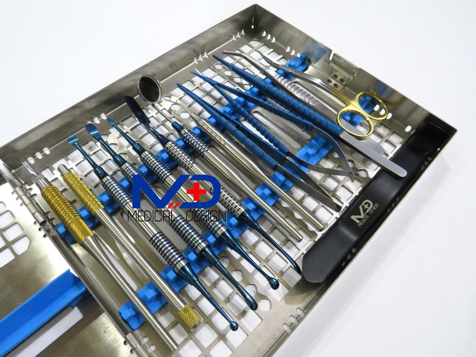 Dental Implant Micro Oral Surgery Kit Periodontal Sterilize Cassette 15 Pcs 304